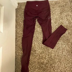 Maroon LULU Lemon Leggings